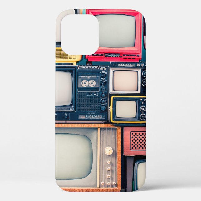 Retro-TV-Empfänger Set aus zirka 60er, 70er und 80 Case-Mate iPhone Hülle (Rückseite)