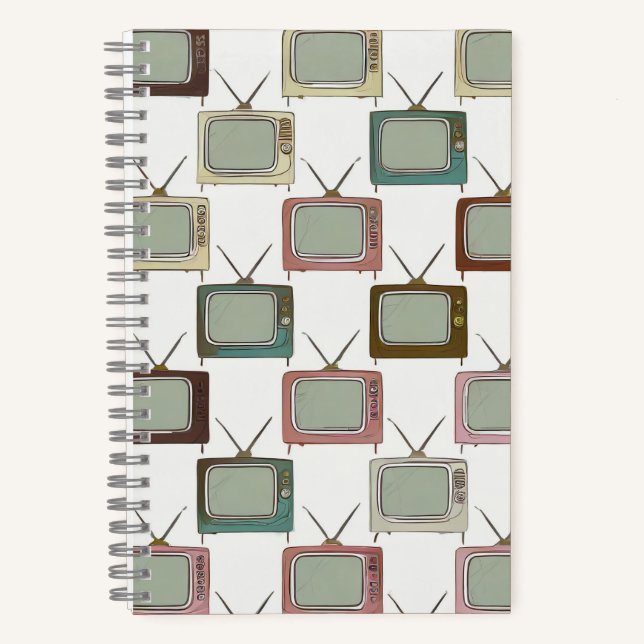 Retro-TV-Journal Notizbuch (Vorderseite)
