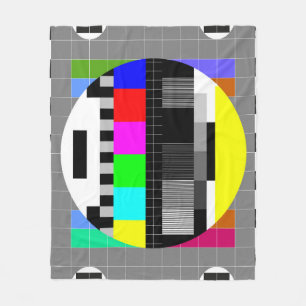 Retro TV ohne Signalanzeige. Fleecedecke