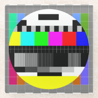 Retro TV ohne Signalanzeige. Glasuntersetzer