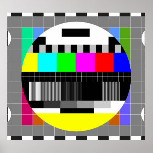 Retro TV ohne Signalanzeige. Poster