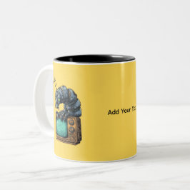 Retro-TV-Sci-Fi-Käfer-Tasse Zweifarbige Tasse