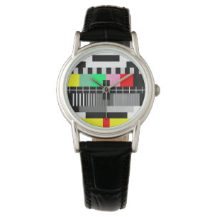 Retro-Tv-Testbildschirm Armbanduhr