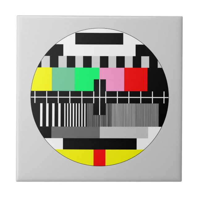 Retro-Tv-Testbildschirm Fliese (Vorderseite)