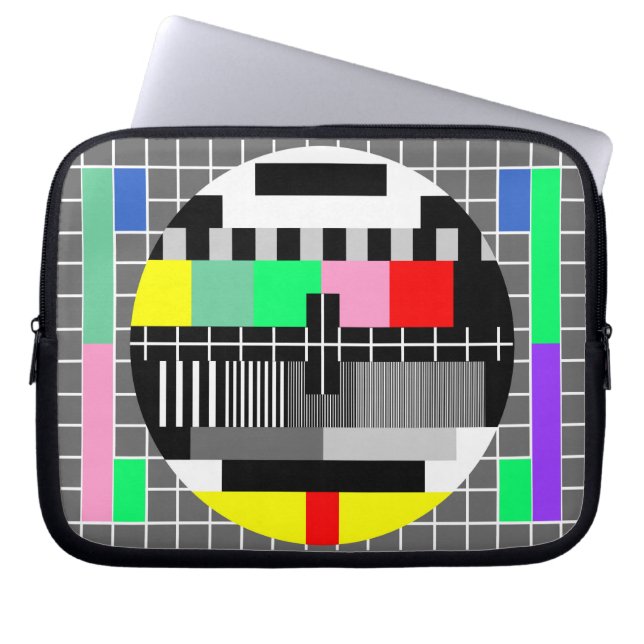 Retro-Tv-Testbildschirm Laptopschutzhülle (Vorderseite)
