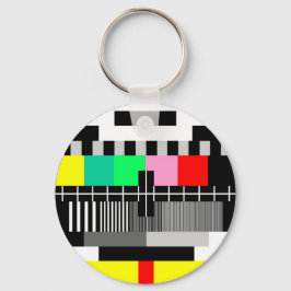 Retro-Tv-Testbildschirm Schlüsselanhänger