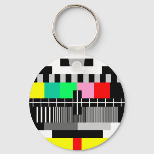 Retro-Tv-Testbildschirm Schlüsselanhänger