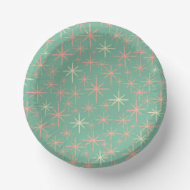 Retro Twinkling Stars Muster aus dem Mittelalter A Pappteller