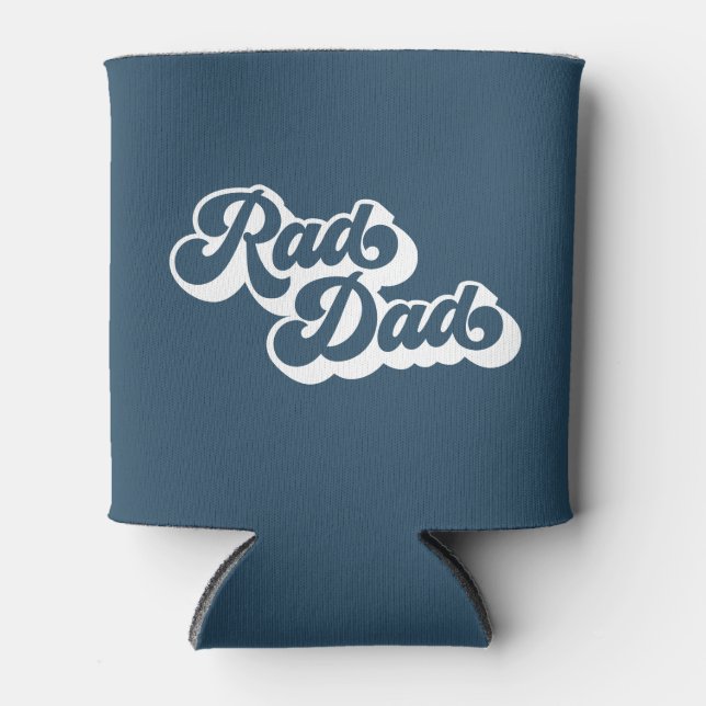 Retro-Typ des krassen Vaters | Blau Dosenkühler (Vorderseite)