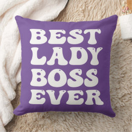 Retro Type Best Lady Boss Ever Throw Kissen