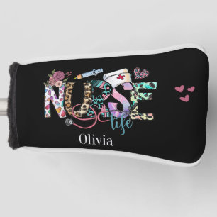 Retro-Typografie der Krankenversicherung Golf Headcover