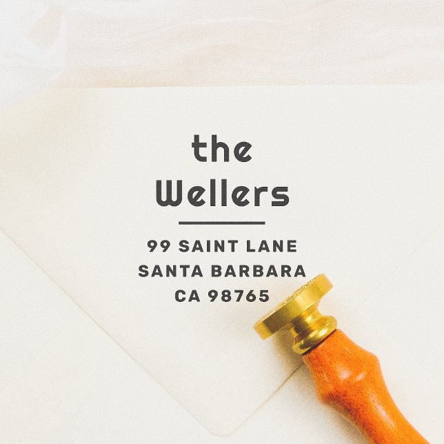 Retro Typografie Fett-Rücksendeadresse Permastempel (Von Creator hochgeladen)