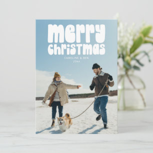 Retro-Typografie-Foto Frohe Weihnachten Brief