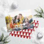 Retro Typografie Moderne Foto Ferienkarte Feiertagskarte<br><div class="desc">Retro Typografie moderne Foto Weihnachten. Text- und Hintergrundfarben können angepasst werden. Teil einer Sammlung</div>
