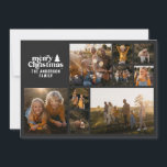 Retro Typografie moderne Schwarz-weiße Multi-Foto Feiertagskarte<br><div class="desc">Retro Typografie moderne Multi-Foto Weihnachten. Text schwarz-weiß Hintergrundfarben können angepasst werden. Teil einer Sammlung</div>