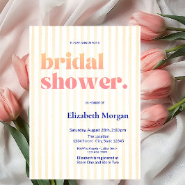 Retro Typografie Stricktes Brautparty Einladung