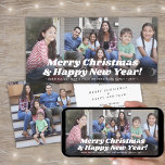 Retro Typografie Weihnachten & Neue Jahre Vier Fot<br><div class="desc">Senden Sie stilvolle fröhliche Grüße und teilen Sie vier Ihrer Lieblingsfotos mit der schicken Retro-Foto-Collage 4"x8"-Urlaubskarten. Diese Vorlagen sind einfach zu personalisieren, um jeden beliebigen Wortlaut einzuschließen, z. B. Frohe Weihnachten, glückliche Feiertage, Frohe Festtage, Neujahrsjubiläum usw. (IMAGE PLACEMENT TIP: Eine einfache Möglichkeit, ein Foto genau so zu positionieren, wie Sie...</div>