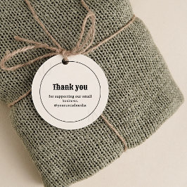 Retro Typografy Business Logo Vielen Dank Tag Geschenkanhänger