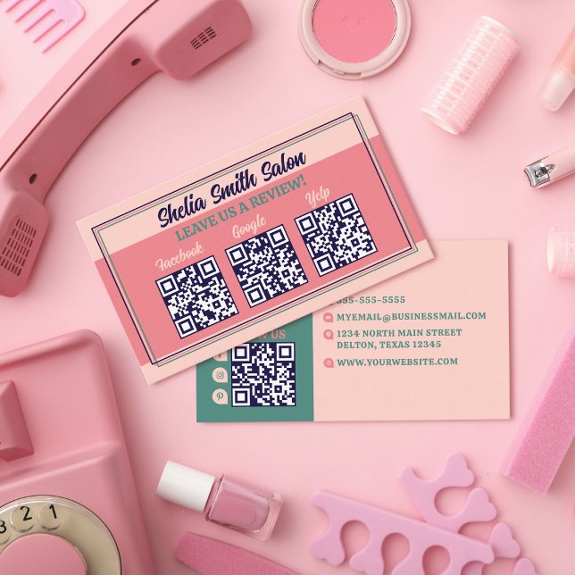 Retro Typografy Cool Business Verlass a Review Visitenkarte (Von Creator hochgeladen)