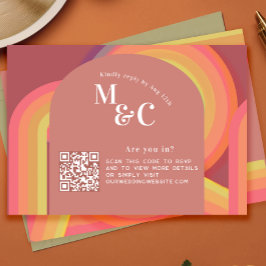 Retro-UAWG mit QR-Code RSVP Karte