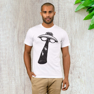 Retro UFO Abduction Graphic Alien SciFi T-Shirt