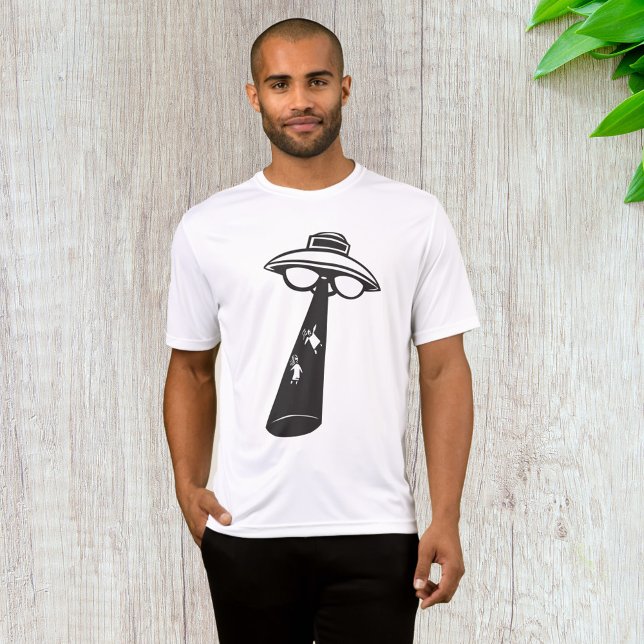Retro UFO Abduction Graphic Alien SciFi T-Shirt (Von Creator hochgeladen)