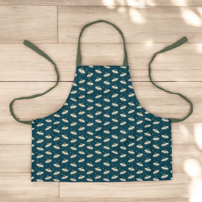 Retro UFO Spaceship Kids Space Adventure Schürze (Von Creator hochgeladen)