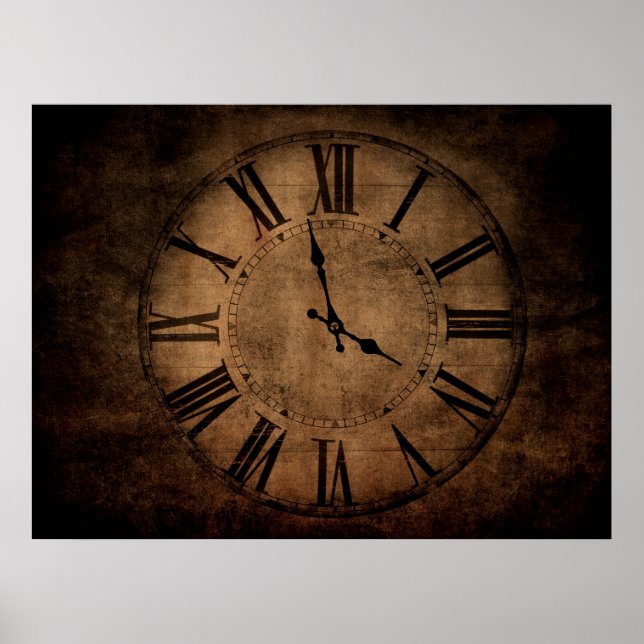 Retro-Uhr Poster (Vorne)