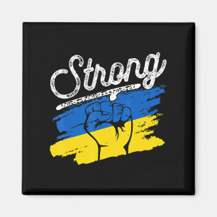 Retro Ukraine-Flagge Starkes Vintage-Ukraine für M Magnet