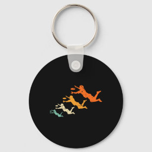 Retro-Ultimate-Frisbee-Spieler Vintage-Disc-Ultima Schlüsselanhänger