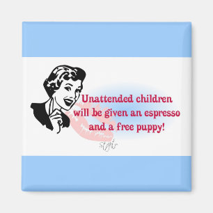 RETRO UNBEACHTETE KINDER MAGNET