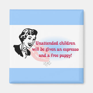 RETRO UNBEACHTETE KINDER MAGNET