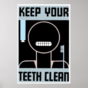 Retro unbedeutende Anzeige behalten Ihre Zähne Poster