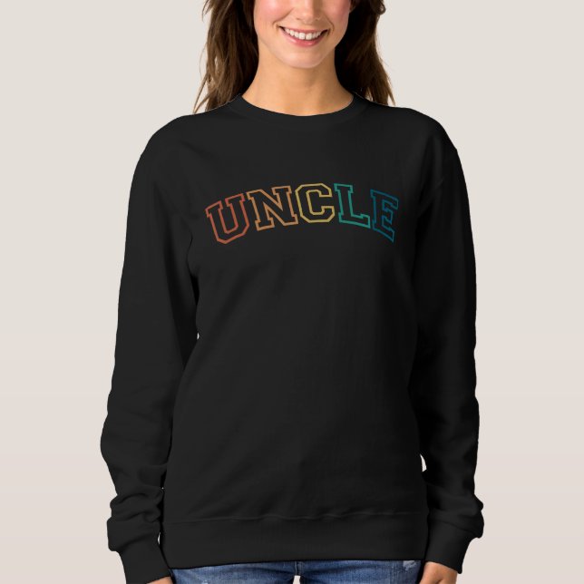 Retro Uncle for Brother New Uncle Pregnancy Announ Sweatshirt (Vorderseite)