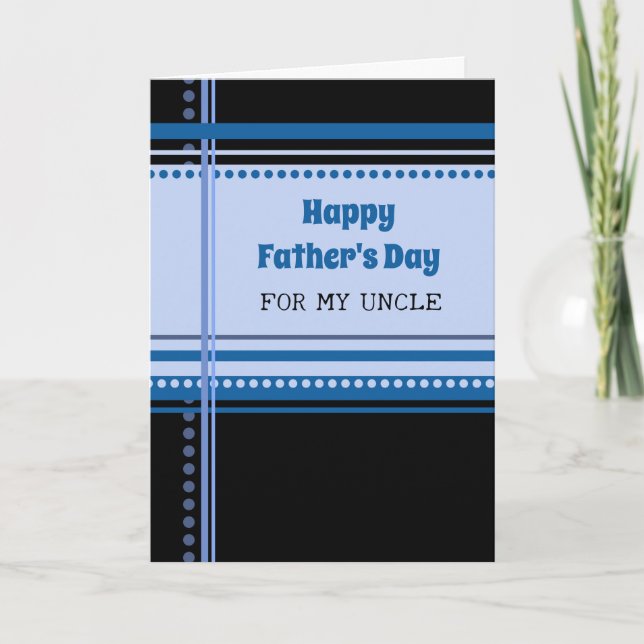 Retro Uncle Happy Vatertag Karte (Vorderseite)