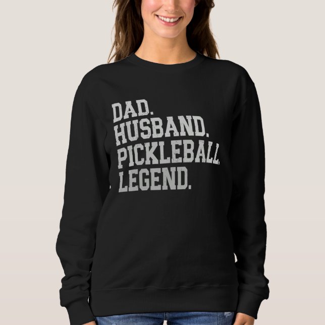 Retro uncle husband pickleball legend paddle tenni sweatshirt (Vorderseite)