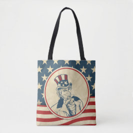 Retro Uncle Sam US Flagge Pattern Tasche