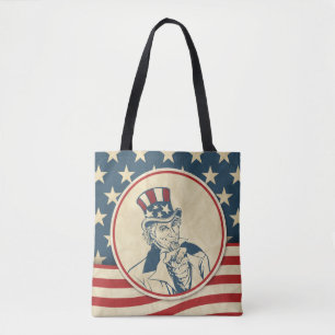 Retro Uncle Sam US Flagge Pattern Tasche