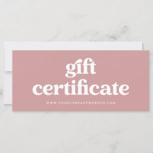 Retro und Boho Dusty Rose   Geschenkgutschein
