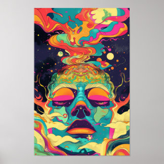 Retro und Groovy Abstrakt Art Poster