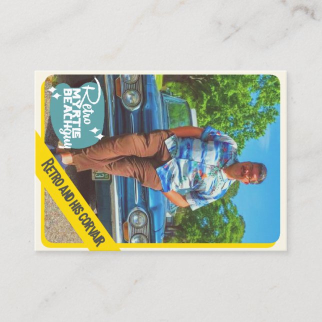 Retro und sein Corvair! Telefonnummerkarte (Vorderseite)