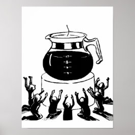 Retro und Vintager klassischer Kaffee, Worship Cof Poster