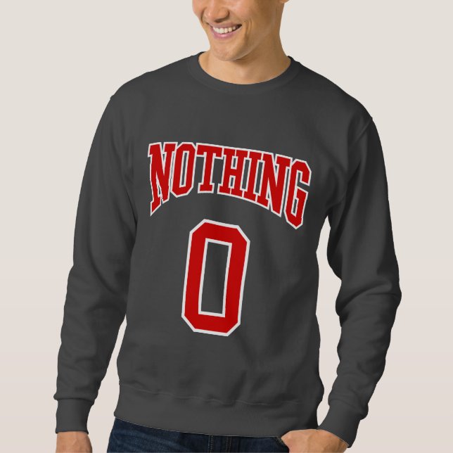 Retro Uni Red White Black Nothing Zero Sport Sweatshirt (Vorderseite)