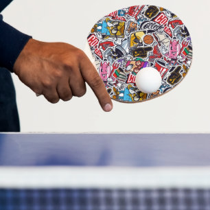Retro Uni Vibes Ping Pong Paddle Tischtennis Schläger