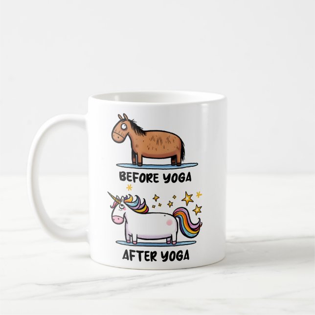 Retro Unicorn Mediation Kaffeetasse (Links)