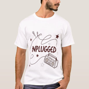 Retro Unplugged Boombox 90er Musik T-Shirt