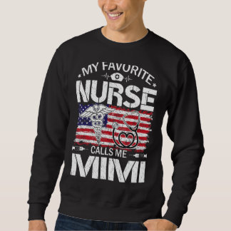 Retro uns Flag Meine Lieblings-Krankenschwester ne Sweatshirt