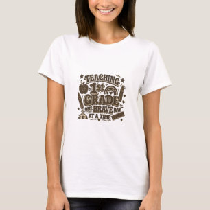 Retro-Unterricht 1. Klasse Einen Mutigen Tag Nach T-Shirt