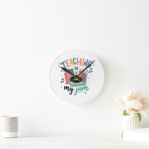 Retro-Unterricht Ist Mein Ding Vinyl-Schallplatte Runde Wanduhr