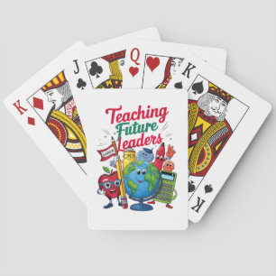 Retro Unterricht Zukünftige Führer Lehrer Schule  Spielkarten